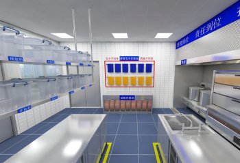 连锁餐饮厨房VR全景图